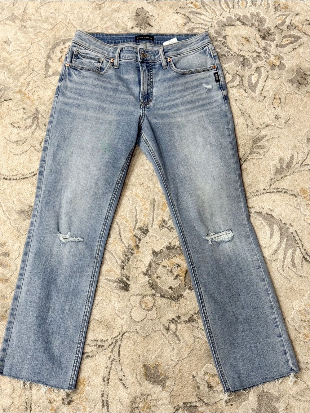 Silver Jeans Most Wanted Ankle Straight Blue Jeans
